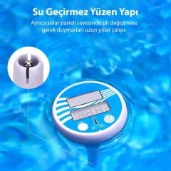Termometre Yüzme Havuzu İçi̇n Su Geçi̇rmez Yüzen Di̇ji̇tal