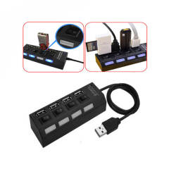 4 Port Usb 2.0 Çoklayıcı Hub Anahtarlı Işıklı On Off Düğmeli