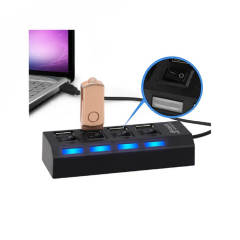 4 Port Usb 2.0 Çoklayıcı Hub Anahtarlı Işıklı On Off Düğmeli