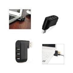 3 Port 180 Dirsek Usb Hub Çoğaltıcı Çoklayıcı Usb 2.0 Çoklama