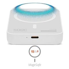 POWERWAY 5.000 MAH PD 15W MAGSAFE KABLOSUZ WİRELESS TAŞINABİLİR ŞARJ CİHAZI BEYAZ POWERBANK TXM5