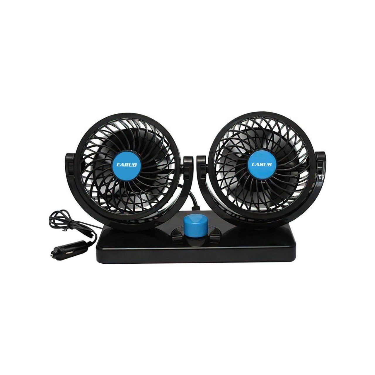Carub Oto Vantilatör Çift Pervaneli Torpido Üstü 2 Kademeli 12 Volt