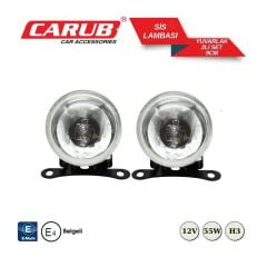 CARUB Sis Lambası Yuvarlak 9cm 12V Beyaz EMARK BELGELİ
