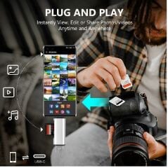 Type C Usb Kart Okuyucu Micro Sd Card Reader Çevirici Dönüştürücü Adaptör