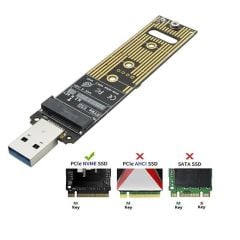 4767 M.2 NVME SSD To USB 3.0 Pci-e Express M-Key Çevirici Dönüştürücü Adaptör Kutusu içi