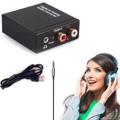 5057 Dijital To Analog 3.5mm Optik Ses Tos Çevirici Dönüştürücü Adaptör