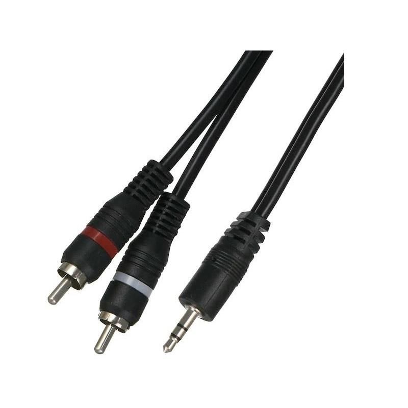 3.5mm Stereo To 2rca Aux Ses Kulaklık Çevirici Kablosu (1.4 Metre)