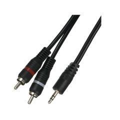 3.5mm Stereo To 2rca Aux Ses Kulaklık Çevirici Kablosu (1.4 Metre)