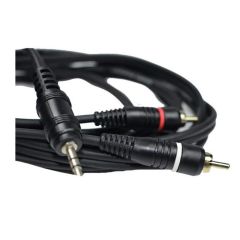 3.5mm Stereo To 2rca Aux Ses Kulaklık Çevirici Kablosu (1.4 Metre)