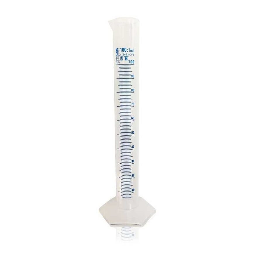 ISOLAB 100ml Plastik Mezür Mavi Skala