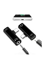 Type C To 3.5mm Stereo Kulaklık Aux Şarj Çevirici Dönüştürücü Adaptör