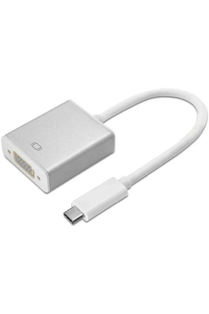 Usb 3.1 Type C To Vga Adaptör Çevirici Dönüştürücü Macbook