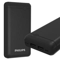 PHİLİPS DLP1720 CB 20.000 MAH 2XUSB PORT ÇIKIŞ TYPE-C MİCRO-USB POWERBANK HIZLI ŞARJ SLİM