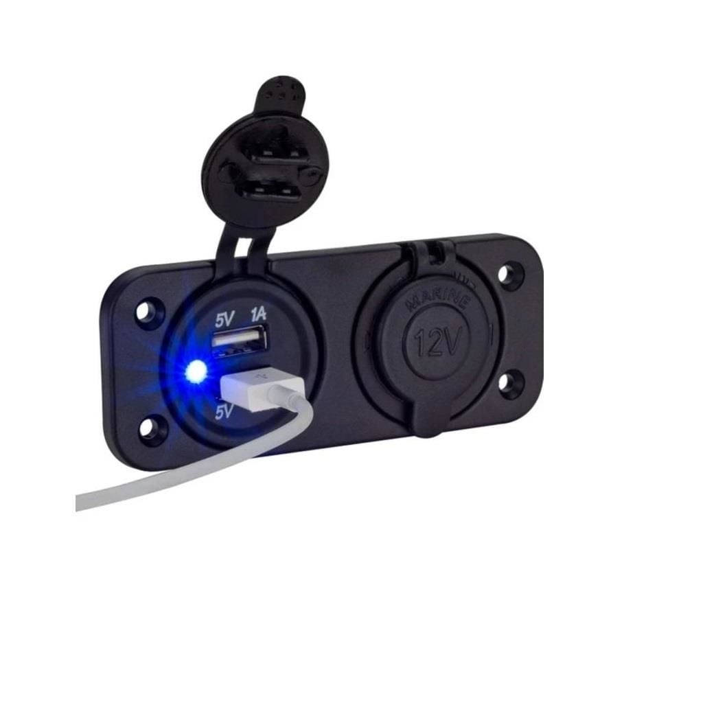 Çift Usb Araç Şarj Soketi Ve Çakmaklık 2.1a/1a - 12 V MARİN VE KARAVAN