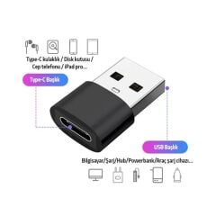 Usb To Type-C Dişi Çevirici Dönüştürücü Adaptör