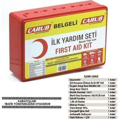 İlk Yardım Seti-Lüx Belgeli Plastik Kutu Ambalaj