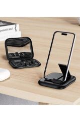 8in1 USB-C Hızlı Şarj Veri Kablosu iPhone Xiaomi Type-C Kablo Tutucu Aynalı Seyahat Seti