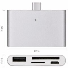 Type C Usb 3.1 Kart Okuyucu SD MicroSD Tf Hub All in Çevirici Dönüştürücü Adaptör