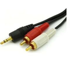 3.5 mm Stereo To 2 Rca Aux Tos Ses Kulaklık Kablosu