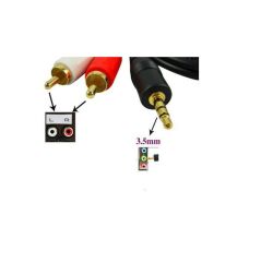 3.5 mm Stereo To 2 Rca Aux Tos Ses Kulaklık Kablosu