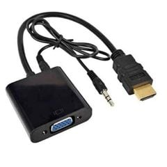 Hdmi To Vga Ses Destekli Monitör Dönüştürücü Kablo Çevirici Adaptör