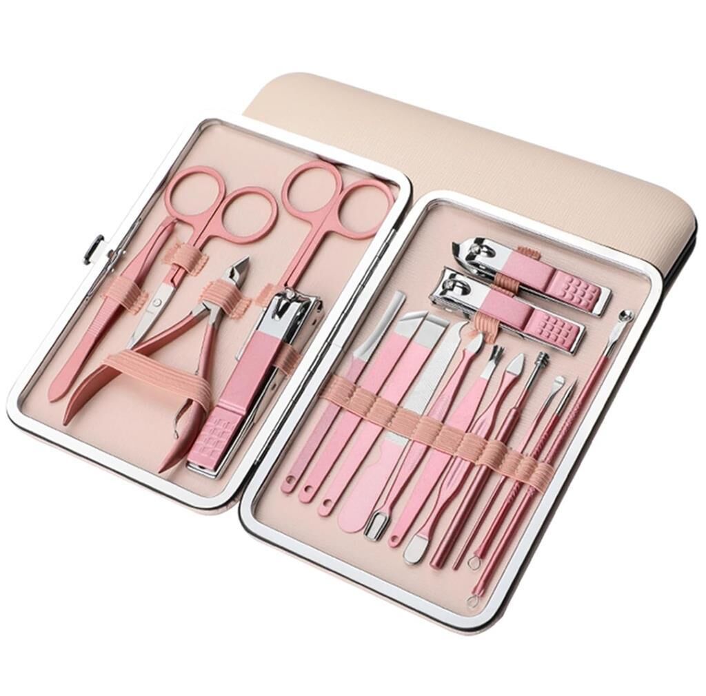 Paslanmaz Çeli̇k 18in1 Profesyonel Mani̇kür Tirnak Bakim Seti̇
