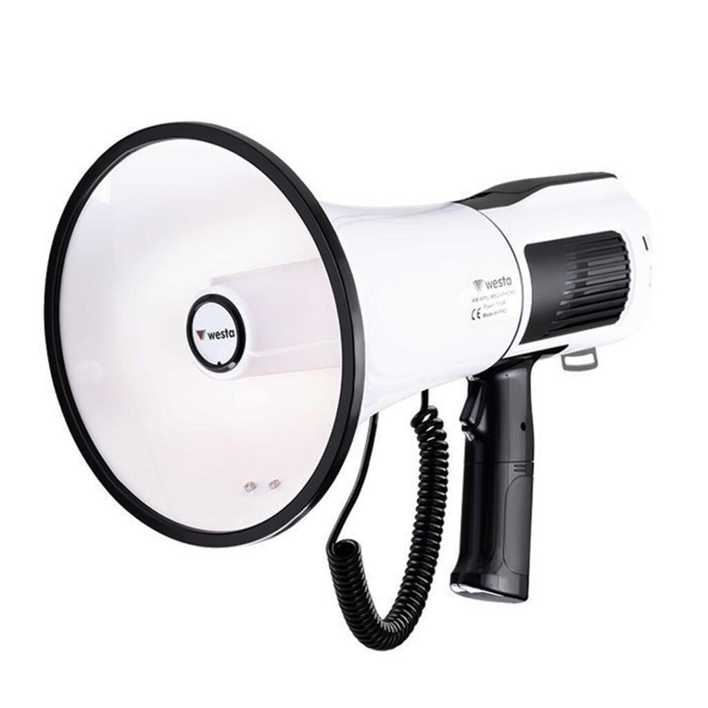 Westa WM-90UBT USB'li Bluetooth Şarjlı Mikrofonlu 100 Watt Megafon