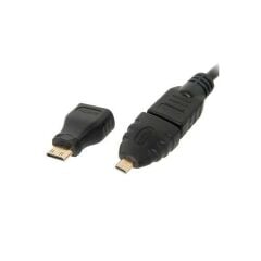 1.5 m 1.4V Hdmi Kablo + Mini Micro Uç 3in1 Çevirici Dönüştürücü Adaptör Kablosu