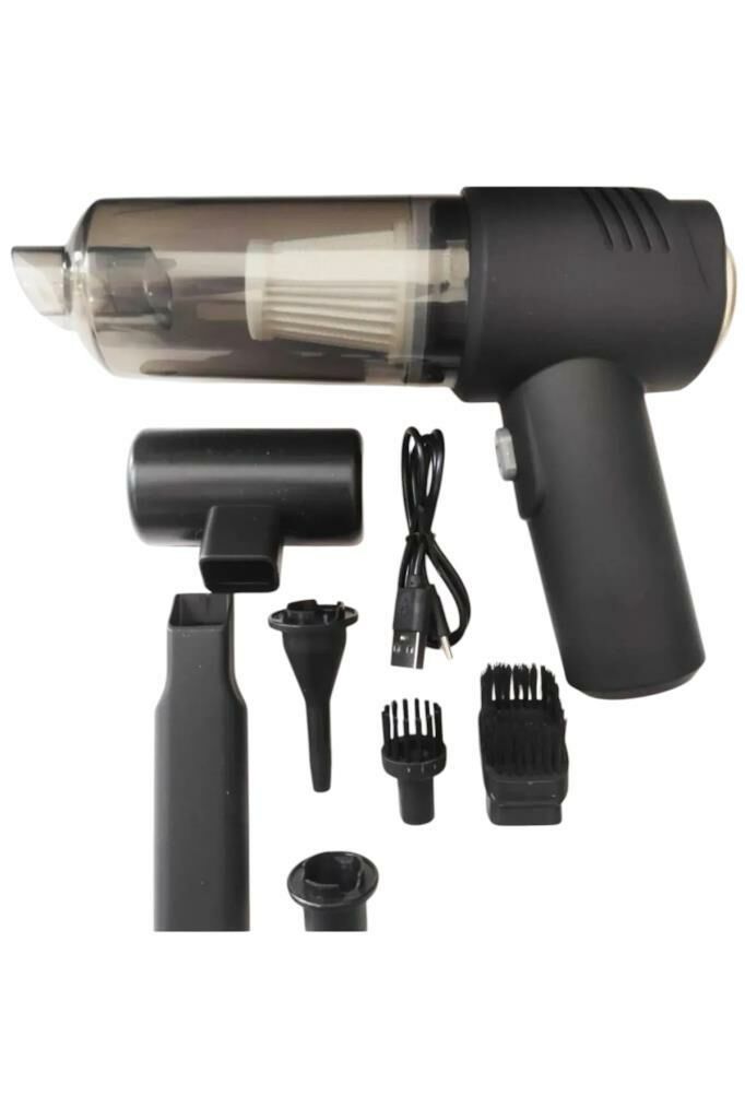 OTO ARAÇ İÇİ SÜPÜRGE 60W ŞARJLI KABLOSUZ LÜX ÜFLEME, ÇEKME VE HIZLI ŞARJ ÖZELLİKLİ