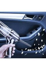OTO ARAÇ İÇİ SÜPÜRGE 60W ŞARJLI KABLOSUZ LÜX ÜFLEME, ÇEKME VE HIZLI ŞARJ ÖZELLİKLİ