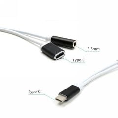 Type C To 3.5mm Stereo Kulaklık Şarj Çevirici Dönüştürücü Adaptör