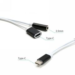 Type C To 3.5mm Stereo Kulaklık Şarj Çevirici Dönüştürücü Adaptör