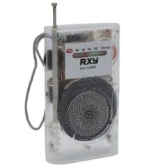 Turbo Cep Ti̇pi̇ Mi̇ni̇ Şeffaf Pi̇lli̇ Analog FM Radyo