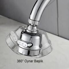 3 Kademeli̇ Tasarruflu Musluk Başliği 360 Derece