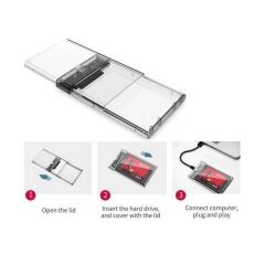 2.5 Sata Type C Usb 3.1 Usb 3.0 Şeffaf Harici Ssd Hdd Hard Disk Kutusu