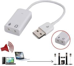 Harici Kablolu 7.1 Usb Ses Kartı 3.5mm Mikrofon Çevirici Dönüştürücü Adaptör