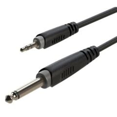 6.3MM GITAR 3.5 MM STEREO 1 METRE KABLO (ARA KABLO)