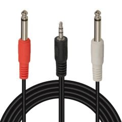 3.5 Mm Stereo Erkek/2x6.3 Mm Mono Erkek 5 Metre SES Kablosu