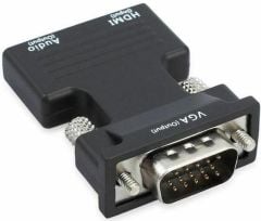 Ses Destekli Hdmi To Vga Monitör Çevirici Dönüştürücü Adaptör