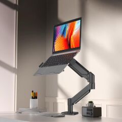 13-32” Amortisörlü Tek Kol Monitör ve Laptop Tutucu Masa Standı