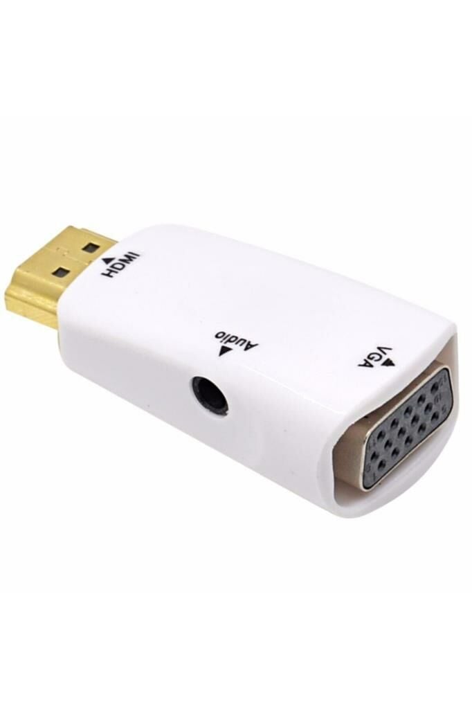 Hdmi To Vga Monitör Çevirici Dönüştürücü Adaptör 10 Adet
