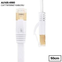 4980 Cat7 Ethernet Rj45 Modem Internet Kablosu 0.5 Metre 10gbps 600mhz