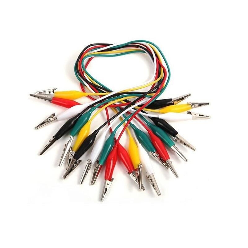 Kablolu Krokodil Test Kablosu Timsah Ağızlı - 10 Adet