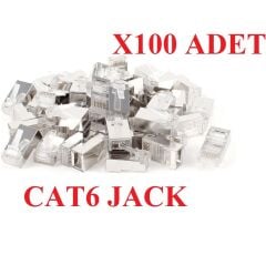 4616 Cat6 Rj45 100 lü Jack Kablo Network Ucu Konnektör