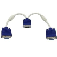 Vga Y Kablo Çoklayıcı Switch Kablosu + VGA KABLO 1.5 Metre