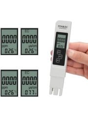 Dijital Ph Ölçer + Tds Ec Metre Termometreli Su Kalite ve Iletkenlik Ölçüm Cihazı