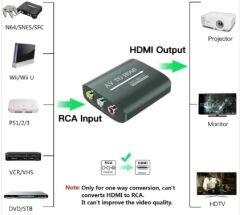 4379 Rca Av To Hdmi Çevirici 3RcA Dönüştürücü Adaptör 1080p.