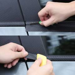 Siyah Karbon Kaplama Şerit Çıta Kaplama Folyosu