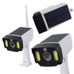 Güneş Enerjili 20W LED'li Gerçekçi Maket Kamera - Caydırıcı Sahte Kamera