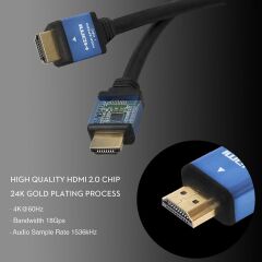 4761 Hdmi 2.0 Lcd Laptop Monitör Görüntü Kablosu 4k Uhd 1.5 Metre